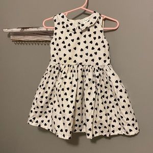 Carters 18m white sparkle with black heart dress